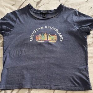 Forever 21 Blue Amsterdam Graphic Tee